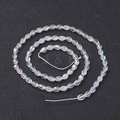 Electroplate Glass Beads X-GC885Y-3-1