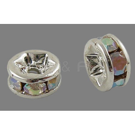 Grade A Rhinestone Spacer Beads X-RSB034NF-02-1