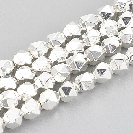 Electroplate Non-magnetic Synthetic Hematite Beads Strands G-N0322-15S-1