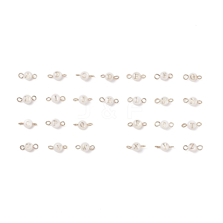 26Pcs 26 Styles Natural Freshwater Shell Beads Connector Charms PALLOY-JF01550-1