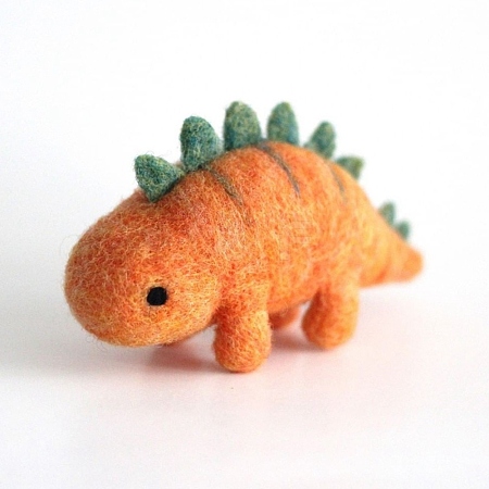 Cartoon Dinosaur Shape Needle Felting Starter Kit DOLL-PW0005-061A-1