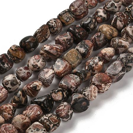 Natural Leopard Skin Jasper Beads Strands G-P497-01E-93-1