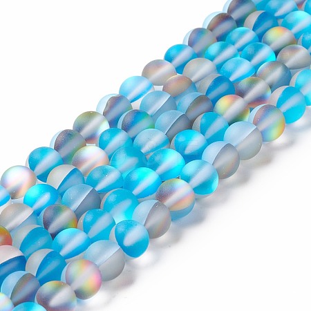 Synthetic Moonstone Beads Strands G-E573-01B-22-1