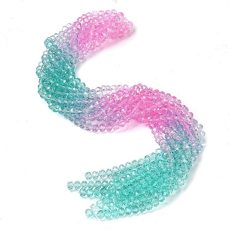 Transparent Painted Glass Beads Strands X1-DGLA-A034-T8mm-A10-1