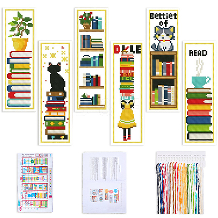 1 Bag Bookmarks Painting Needle Felting Kit for Beginners DIY-CP0013-36A-1
