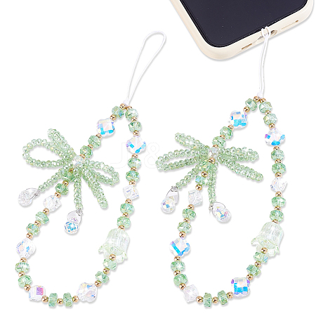 1Pc Alloy & Glass Mobile Straps MOBA-ME0001-01B-1