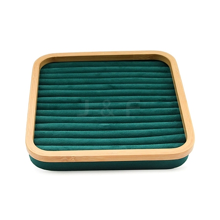 Velvet & Bamboo Jewelry Display Tray PW-WG82846-05-1