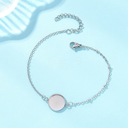 304 Stainless Steel Cable Chain Satellite Chain Bracelet Making BJEW-JB13164-03-1