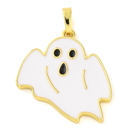 Halloween Theme Brass Enamel Pendants KK-S401-05G-A-1