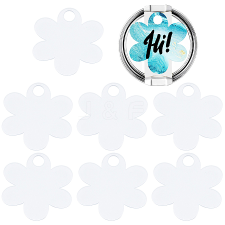 8Pcs Acrylic Heat Transfer Big Pendants FIND-SP0003-09D-1