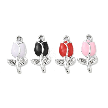 Alloy Enamel Rhinestone Pendants FIND-L024-19P-1