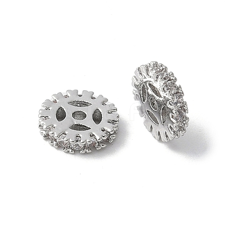 Brass Micro Pave Cubic Zirconia Beads KK-D324-11P-01-1