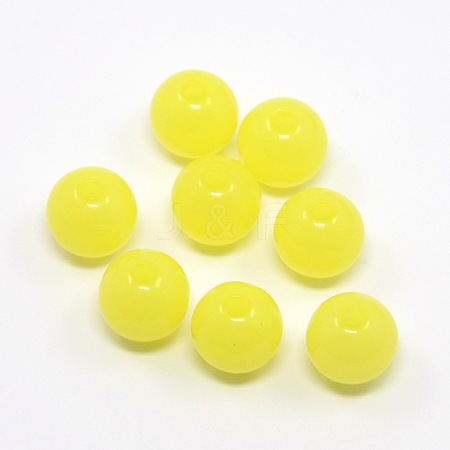 Imitation Jelly Acrylic Beads JACR-R001-8mm-14-1