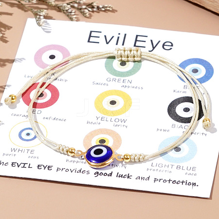 Trendy American Style Evil Eye Polyester Adjustable Bracelets NF0894-2-1