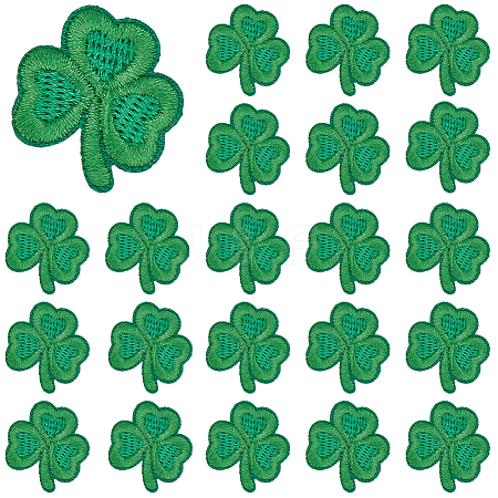 40Pcs Saint Patrick's Day Computerized Embroidery Cloth Self Adhesive Patches PATC-CY0001-51B-1