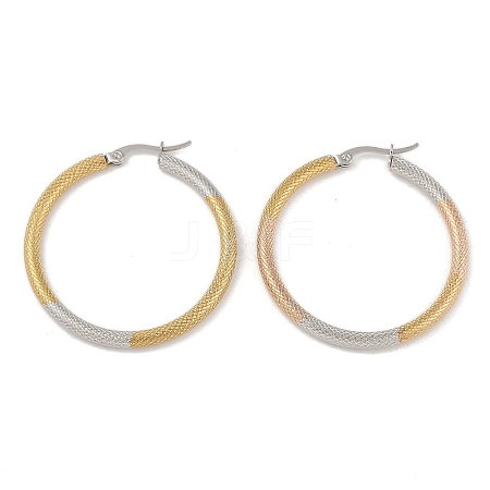 201 Stainless Steel Hoop Earrings EJEW-I309-35GP-1