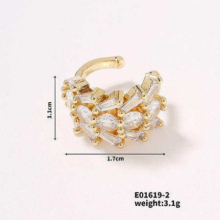 Geometric Floral Hollow Out Earrings with Zirconia BY0301-2-1