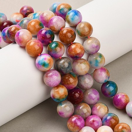 Natural White Jade Beads Strands G-Z097-A01-10mm-A-1