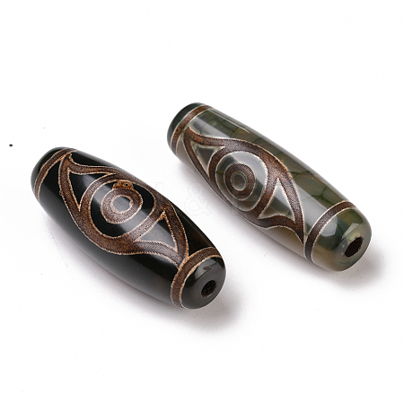 Tibetan Style dZi Beads TDZI-E004-01-1