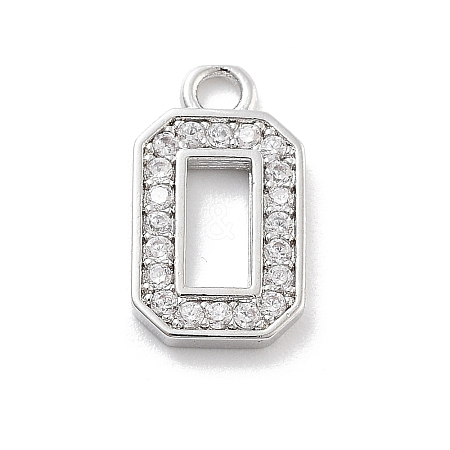 Brass Micro Pave Clear Cubic Zirconia Pendants LS-ZIRC-I067-02A-1
