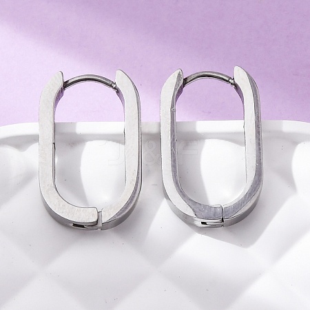 Non-Tarnish 304 Stainless Steel Huggie Hoop Earrings X-STAS-S103-21P-1