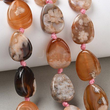Natural Cherry Blossom Agate Beads Strands GG-CBAD7AB-03-1