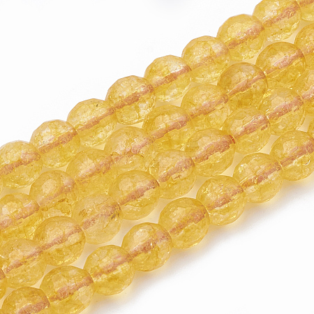 Natural Citrine Beads Strands G-T064-71-1