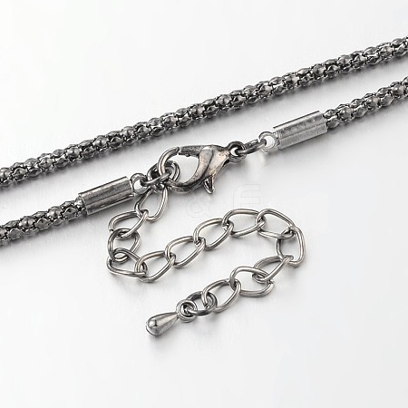 Iron Popcorn Chain Necklace Making MAK-J004-27B-1