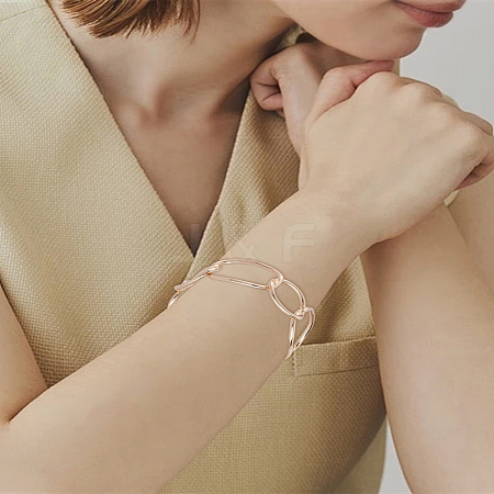 1Pc ElectrophoresisIron Cuff Bangles for Women BJEW-LP0002-27G-1