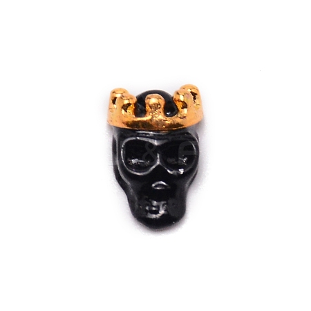 Alloy Skull with Crown Cabochons MRMJ-WH0078-05B-1