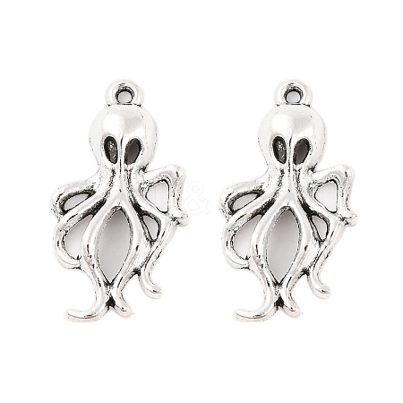 Tibetan Style Alloy Octopus Pendants TIBEP-S270-AS-LF-1