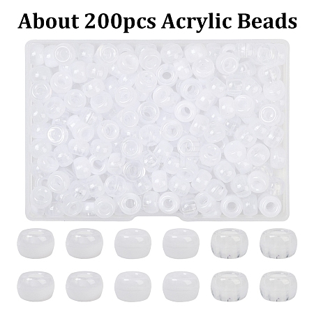 200Pcs Acrylic Beads KY-YW0002-06B-1