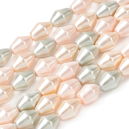 Electroplate Opaque Glass Imitation Pearl Bead Strands EGLA-H113-05D-1