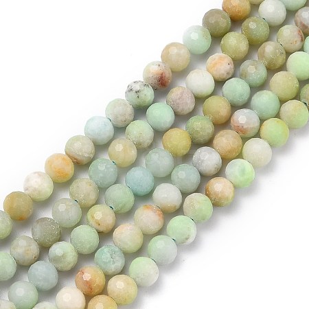 Natural Flower Amazonite Beads Strands G-I308-01-1