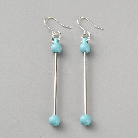 Iron & 201 Stainless Steel Dangle Earring Findings EJEW-WH20006-12A-1