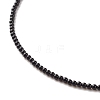 Natural Dyed & Heated Black Agate Beaded Necklaces for Women NJEW-JN03789-06-4