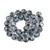 Frosted Handmade Foil Glass Beads Strands FOIL-Q002-02B-2