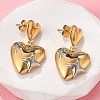 304 Stainless Steel Dangle Stud Earrings EJEW-V016-12G-1