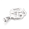 Yoga 304 Stainless Steel Pendants STAS-I135-28P-2