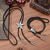2Pcs 2 Styles Adjustable Vintage PU Leather Bolo Tie NJEW-GF0001-13AS-4