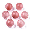 Cherry Quartz Glass Beads G-R483-10-8mm-2