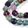 Natural Colorful Fluorite Beads Strands G-T139-55-3