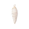 Copper Wire Wrapped Natural Spiral Shell Big Pendants PALLOY-JF03397-01-3