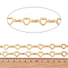 304 Stainless Steel Heart Link Chains SA-CBAE0F2-01G-2