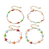 304 Stainless Steel Enamel Link Chain Bracelets BJEW-JB13026-2