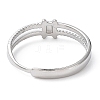 304 Stainless Steel Double Line Adjustable Rings RJEW-D006-11P-3