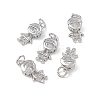 Brass Micro Pave Cubic Zirconia Pendants KK-E068-VB201-4