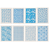 8 Sheets 8 Styles Paper Ceramic Decals DIY-BC0015-04-1