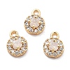 Brass Micro Pave Cubic Zirconia Charms KK-L222-001G-04-1