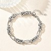 Unisex 304 Stainless Steel Byzantine Chains Bracelets BJEW-G790-06P-1